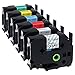 Label KINGDOM Label Tape 18mm 0.7 Laminated Tape Replacement TZe-241 TZe141 TZe 641 TZe441 TZe541 TZe741 3/4 Inch Tape for Ptouch D400 D600 1880 Label Maker, 6-Pack