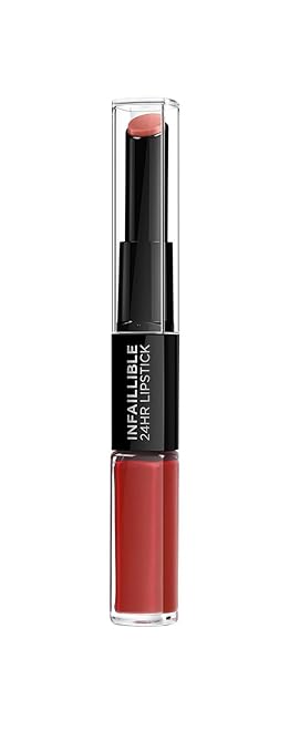 L'Oreal Paris Lippen Make-up Infaillible Lippenstift, 506 Red Infaillible /Liquid Lipstick für 24 Stunden volle Lippen mit fe