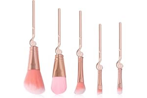 Stich Makeup Brushes Set, WeChip Anime Stich Make Up Brush Set Collection, Stich Stuff for Girls Women - 5pcs Pink