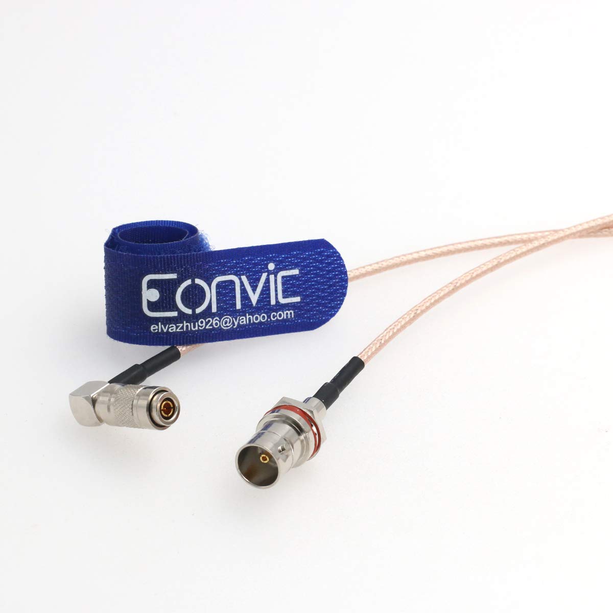 Eonvic BNC Female Bulkhead to Right angle 1.0/2.3 DIN Male RG179 SDI Cable for Blackmagic Video Assist Monitor Recorder