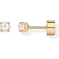 PAVOI 14K Gold Plated 925 Sterling Silver Posts Mini Stud Flat Back Earrings for Women | Helix Cartilage Piercing Jewelry | D
