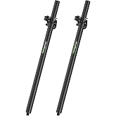 NiuNyuNeu Set of 2 Subwoofer Speaker Poles 30"-48" Fit Subs with M20 Mount | Height Adjustable, Extend Sub Pole, Fits M20 Threaded Mount Subwoofer, 35mm Speaker Mount