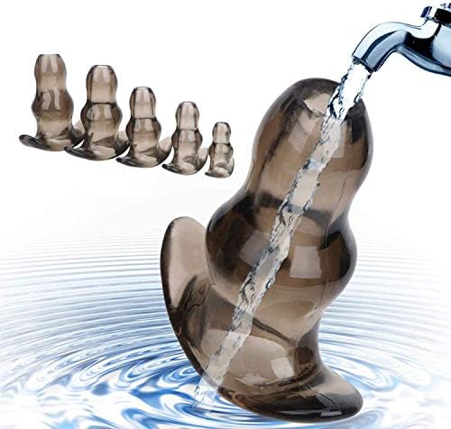 DWYQS Tshirt 5 Sizes Hollow Blockage Toys Enema Blockage Toys Soft Prostata comfortabler Interesting Products Six Toys for Woman Men,S