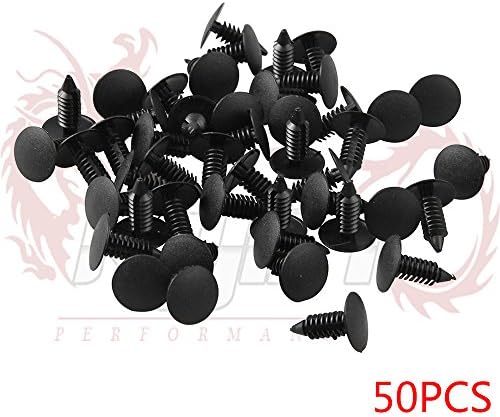50 Pcs/lot Auto Fastener fit 8mm Hole Nylon Car Clips Fender Bumper Shield Retainer Plastic Rivet For GM Ford Chrysler Automobile