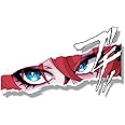 EARLFAMILY 5.1'' for Gothic Rias Gremory Car Sticker Anime Waifu Eye Tearing Slap Cool Decal JDM Cartoon Peek Girl Stickers Car Wrap