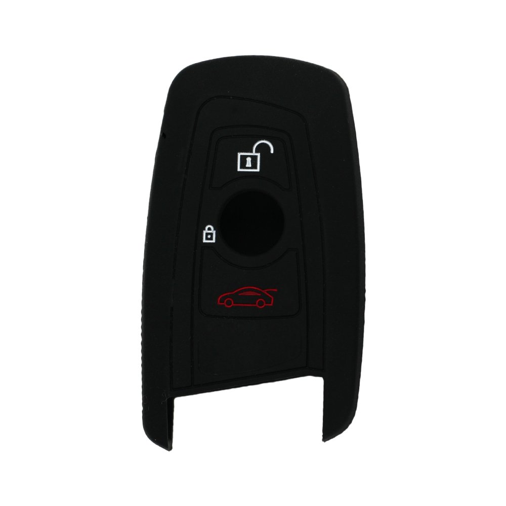 BROVACS Silicone Cover Protector Case Holder Skin Jacket Compatible with BMW Smart Remote Key Fob 3 Button CV9903 Black