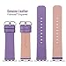 Fullmosa Leather Bands Compatible with Apple Watch Band 41mm 40mm 38mm 42mm for Women Men, Top Grain Genuine Leather Strap for iWatch Ultra 2/Ultra/10/9/8/7/6/5/4/3/2/1/SE2/SE, Purple/Silver