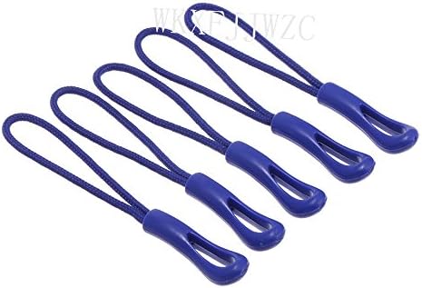 WKXFJJWZC 60pcs Deep Blue Zipper Pulls Strong Hollow Nylon Cord with Ergonomically Designed Rubber Gripper Pull To Fit Any Zipper Materials-Zipper Fixer