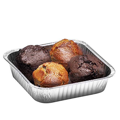 1 Square+Disposable+Aluminum+Cake+Pans