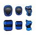 Kiwivalley Kids Boys and Girls Outdoor Sports Protective Gear Safety Pads Set [Helmet Knee Elbow Wrist] for Rollerblades, Scooter, Skateboard, Bicycle, Rollerblades (Blue)