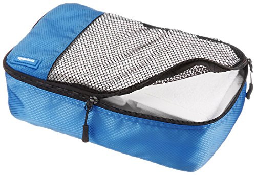 AmazonBasics 4 Piece Small Packing Travel Organizer Cubes Set - Blue - Thumbnail 4