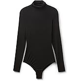 Intimissimi Woman's Sheer High Collar Bodysuit in Modal Ultralight with Cashmere