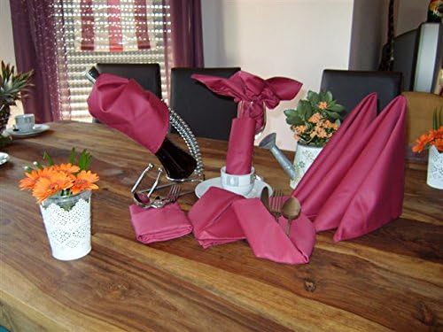 Langheinrich Provence Superior Napkins (Set of 8), 20 by 20", Burgundy