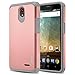 ZTE Sonata 3 Case, RANZ Grey with Rose Gold Hard Impact Dual Layer Shockproof Bumper Case for ZTE Sonata 3 / ZTE Prestige/ZTE Avid Plus/ZTE Chapel/ZTE Maven 2