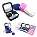 Polytree Portable Travel Contact Lens Case Box Set Cleaning Holder Soak Storage (Square Black)