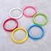 Tinksky Plastic Bangle Bracelets Candy Color Bracelet for Women Children party favors 6-pack (Green Yellow Blue Pink Rose Red White)