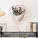 Hanging Wall Vase Planter,Heart Shape Geometric Wall Hanging Decor Succulent Planter Flower Pot Indoor Wall Planter,Rose Gold and Whitethumb 4