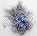 Cizoe Women's Fascinators Hat Hair Clip Feather Wedding Headware Bridal 1920s Headpiece(1-Grey)