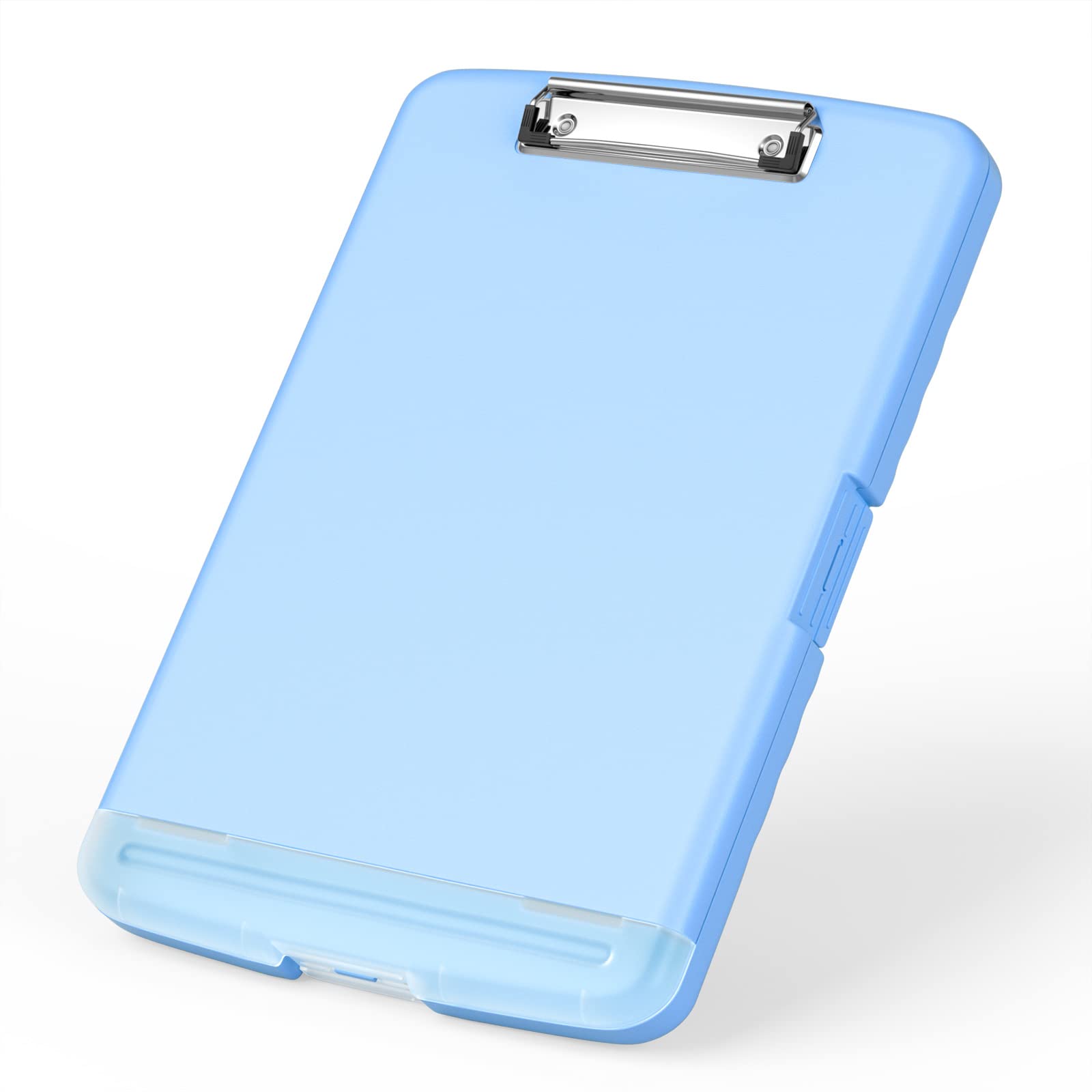 Photo 1 of Rimilak Plastic Clipboard with Storage, 8.5 x 11 High Capacity Folio Nursing Case with Pen Holder, Size 14.2 x 9.6 x 1.2? Folder Side-Opening for Classroom, Teacher, Student, Smooth Writing, Blue