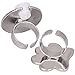 AKOAK 2 Pcs/Lot Mini Manicure Palette Wearable Metal Nail Art Polish Holder Paint Palette Finger Rings Nail Art Tools