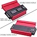10in Contour Gauge Edge Shaping Measure Ruler Contour Duplicator for Tiling Laminate Woodworking Practical Tool (Red)