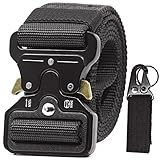 Strongest Rigger Black Tactical Belts Quick Release Police Law Enforcement Duty Waistband Emergency Survival Fire Fighter Travel Molle Mission Shooters Tools Gear Military Battle Utility Nylon Webbing