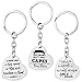 AIEX Teacher Appreciation Gifts Key Chain Heart Shaped Key Ring Set Message Keychain Halloween Thanksgiving Christmas for Women Men(3 PCS)