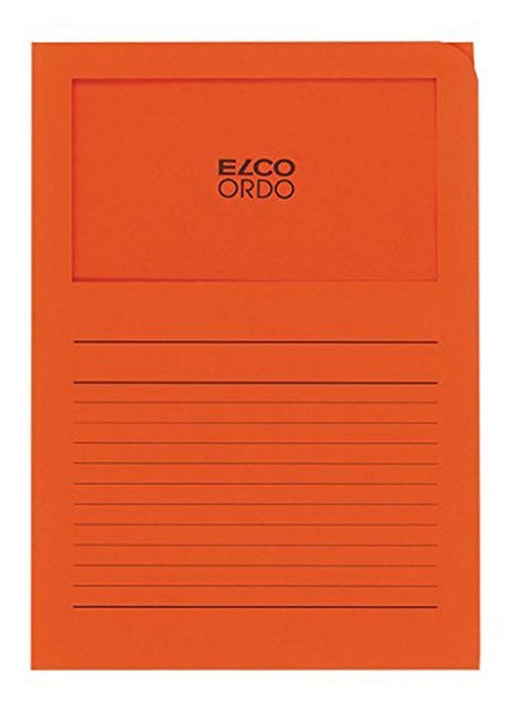 ELCO Ordo Classico, Organizer Folder with Window, 220 x 310 mm, 120 g/m², FSC Mix, Orange, Pack á 100 folders