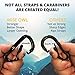 Wise Owl Outfitters Talon Hammock Straps - Combined 20 Ft Long, 38 Loops W/ 2 Carabiners - Easily Adjustable, Tree Friendly Must Have Gear for Camping Hammocks Like Eno Orange Stitching