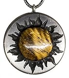 Keled Rocks Pendant Necklace Shungite Natural Tiger Eye Men Women