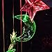 Moon and Star Color-Changing Solar Mobile Wind Chimes LED Solar Powered Wind Spinner Light