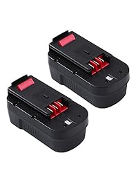 Batería de 18 voltios de reemplazo para Black and Decker HPB18, HPB18-OPE, 244760-00, A1718, A18, Firestor FS180BX, FS18FL, paquete de 2