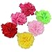 Chiffon 2in Multilayer Silk Artificial Chiffon Flowers Clips Boutique Hair Bows For Girls Headbands Brooch Accessories Set Of 24