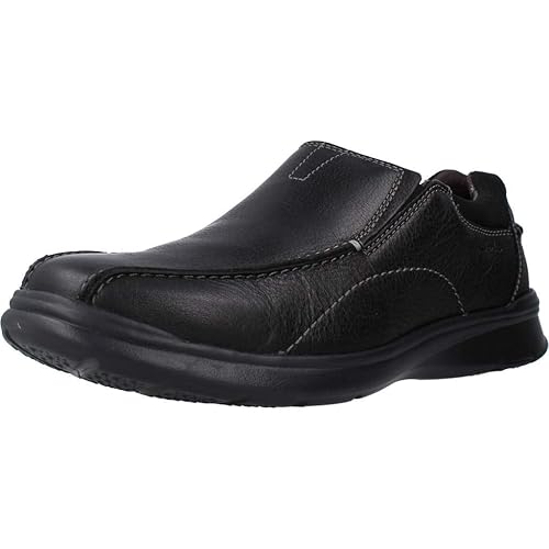 Buy Clarks Men Cotrell Step Black Oily Lea Leather Boat Shoes-6.5 UK ...