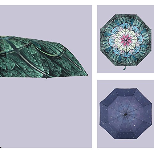 Kobold Folding Teflon Coating Windproof Double Canopy Umbrella Flower Lightweight Anti-UV Sun Rain Umbrellas for Women Men