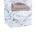MustQ Hanging Closet Organizer, Space Saver, Marbling Printing,White (4-Shelf)