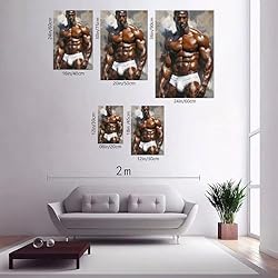 HMLZSJ Nude Muscle Male Torso Portrait Art Gay