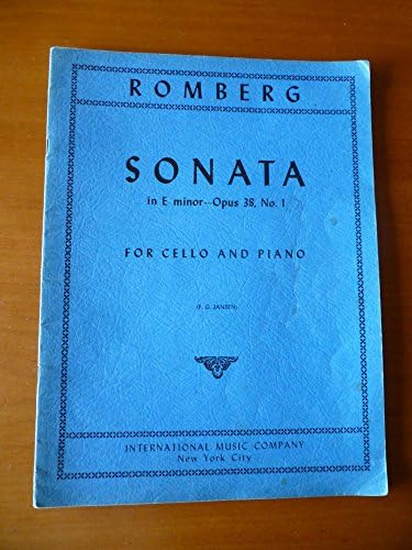 Romberg: Sonata In E Minor Op. 38 No. 1 For Cello and piano
