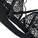 Buitifo Women Lace Bra Sexy Bralette Strappy Crop Top Soft Bustier Lingerie （Black,M）