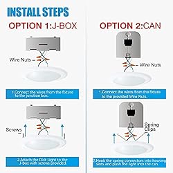 ECOELER 6in Dimmable LED Disk Light, 4Pack 16.5W