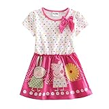 Coralup Little Girls Cartoon Skirt Casual Dress( Pink,2-3 Years)