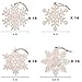 Partybus Wooden Christmas Tree Ornaments 40 Pcs, Small Blank Unfinished Wood Snowflake Cutouts Slices Set to Paint for Holiday Home Decorations, Rustic Xmas Gift Tags for Kids Art & Crafts DIY