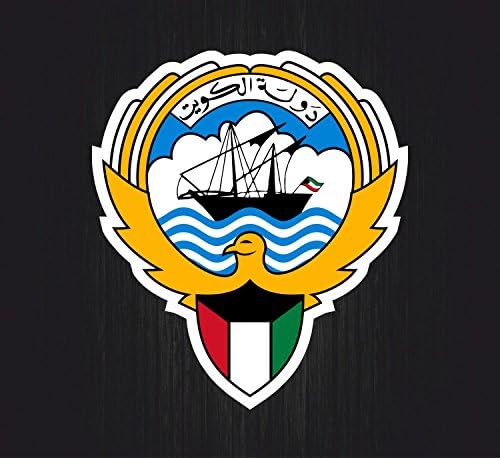 Sticker Coat of Arms/Crest Car Sticker Kuwait Flag