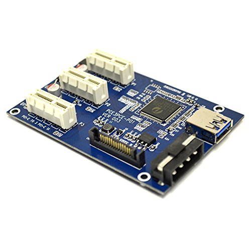 PCI-E-1X-1-to-3-Port-1X-Switch-Multiplier-Expander-HUB-Riser-Expansion-Card-USB-Cable