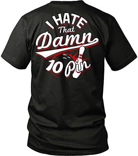 The Official "I Hate That Damn 10 Pin" Bowling Shirt Apparel (Large)