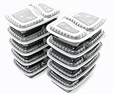 10 Pack Compartment Lunch Box Bento Boxes with Lids - Multi Purpose Storage Containers for Baby Food, Kitchen, Pet, Dog, Crafts, Pantry, Office, Garage, Picnics, Travel by Perfect Life Ideas