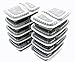10 Pack Compartment Lunch Box Bento Boxes with Lids - Multi Purpose Storage Containers for Baby Food, Kitchen, Pet, Dog, Crafts, Pantry, Office, Garage, Picnics, Travel by Perfect Life Ideas