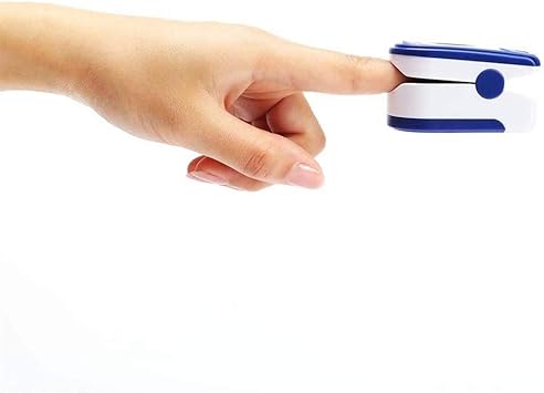 Finger-Clip Oximeter - Blue Soft Silicone Finger Membrane Fast Accurately Read Figures Blood Oxygen Saturation Monitor, Widely Application Portable Low Consumption Oximeter