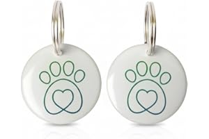 PETQUALITY SHOW THAT LOVE Compatible with Sureflap Surefeed Microchip RFID Collar Tags Disc Key Replacement (Pack of 2)