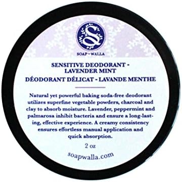 Soapwalla - Organic / Vegan Sensitive Skin Deodorant Cream (Lavender Mint, Baking Soda-Free)